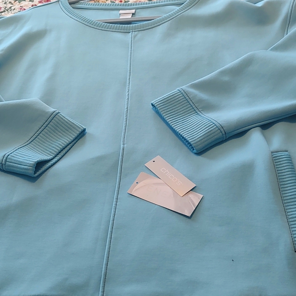Chicos Zenergy Sweat Shirt w tags - Picture 2 of 7